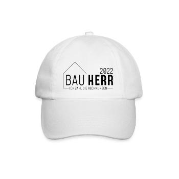das wird mein Jahr - Bauherr in 2022 - Baseballkappe - Weiß/Weiß - Vorne