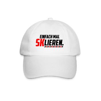 Eskalieren SKlieren sklieren | Farbe änderbar - Baseballkappe - Weiß/Weiß - Vorne