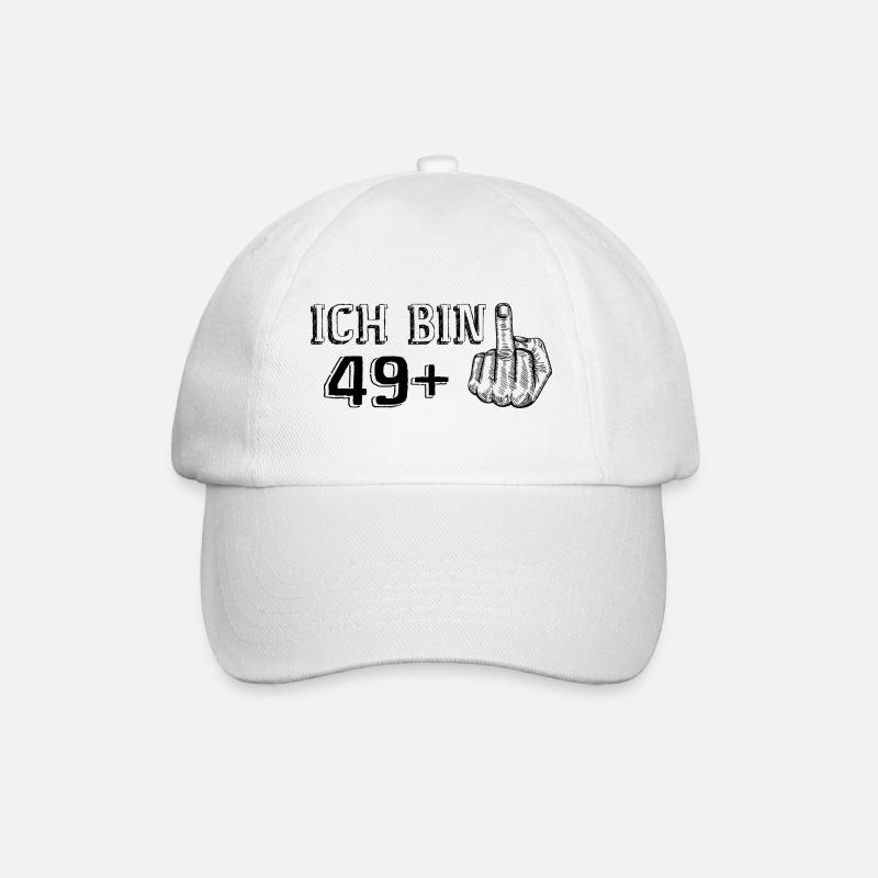 Lustiges Geburtstagsgeschenk Ich Bin 49 Mehr 1 - Baseballkappe - Weiß/Weiß