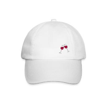 Verres à vin lineart - Casquette classique - blanc/blanc - Devant