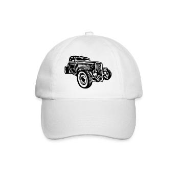 Hot Rod - Baseballkappe - Weiß/Weiß - Vorne