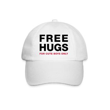 freehugsboys - Baseball Cap - white/white - Front
