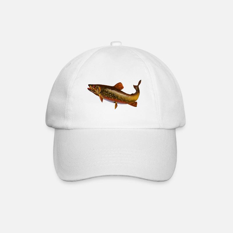 Fisch - Baseballkappe - Weiß/Weiß