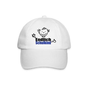 Junge: Endlich Schulkind - Baseballkappe - Weiß/Weiß - Vorne