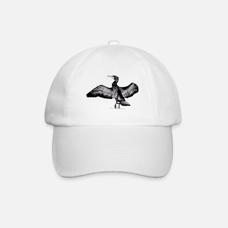 Kormoran - Baseballkappe - Weiß/Weiß