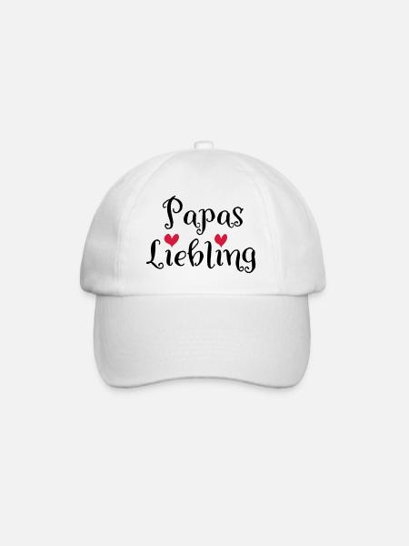 Papas Liebling - Baseballkappe - Weiß/Weiß