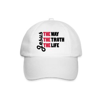 Jesus - way, truth, life - Baseball Cap - white/white - Front
