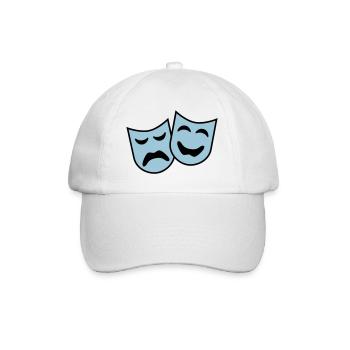 theater_2c - Baseball Cap - white/white - Front