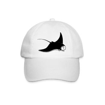 Rochen - Baseballkappe - Weiß/Weiß - Vorne