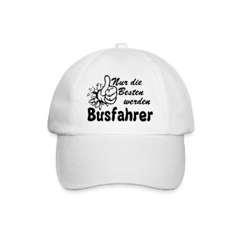 Busfahrer Bus Omnibus Busfahrer nur die Besten(25) - Baseballkappe - Weiß/Weiß - Vorne