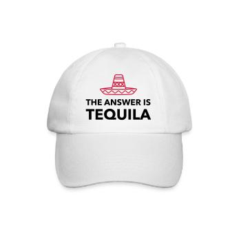 Die Antwort ist Tequila - Baseballkappe - Weiß/Weiß - Vorne