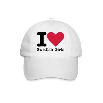 I Love Swedish Girls - Casquette classique - blanc/blanc - Devant
