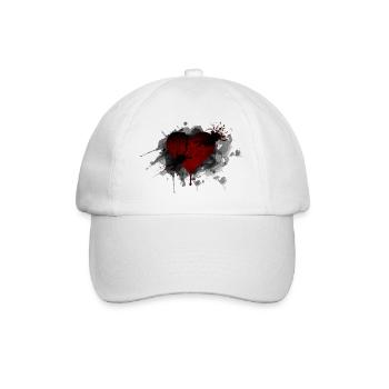 Broken Heart - Baseballkappe - Weiß/Weiß - Vorne