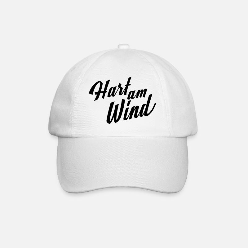 Hart am Wind - Baseballkappe - Weiß/Weiß