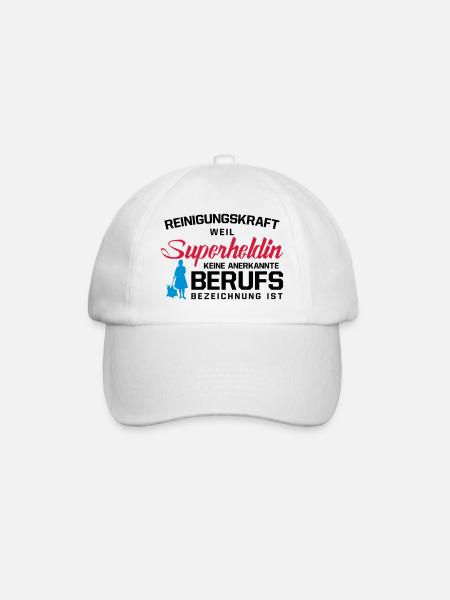 Reinigungskraft - Baseballkappe - Weiß/Weiß