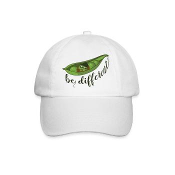 Erbse Hipster different 2 - Baseballkappe - Weiß/Weiß - Vorne