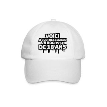 voici a quoi ressemble un bogosse de 18 ans - Casquette classique - blanc/blanc - Devant