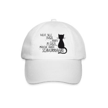 KATZE = ENGEL - Baseballkappe - Weiß/Weiß - Vorne
