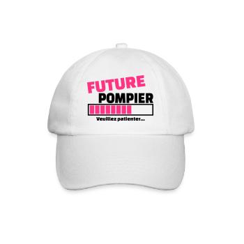 future pompier - Casquette classique - blanc/blanc - Devant