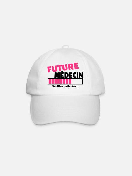 future médecin - Casquette classique - blanc/blanc