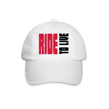 Coole Sprüche für echte Biker - Baseballkappe - Weiß/Weiß - Vorne