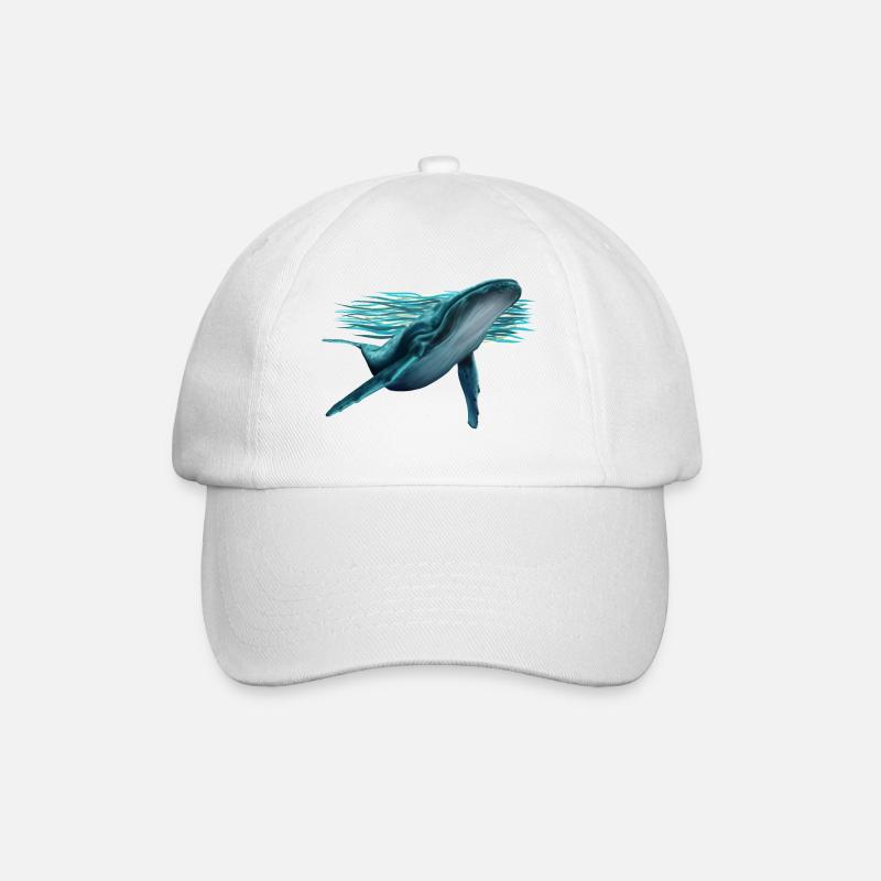 Wal - Baseballkappe - Weiß/Weiß
