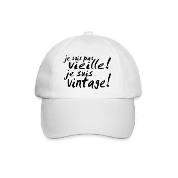 je suis pas vieille - Casquette classique - blanc/blanc - Devant
