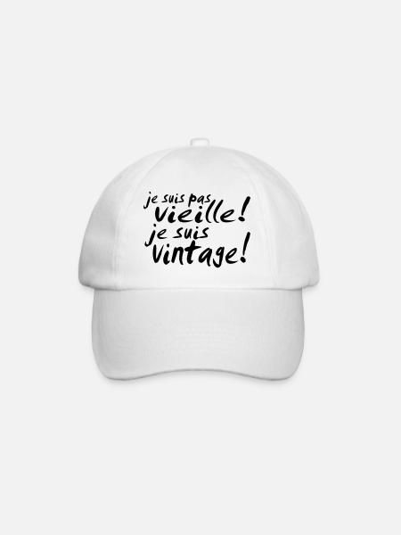 je suis pas vieille - Casquette classique - blanc/blanc