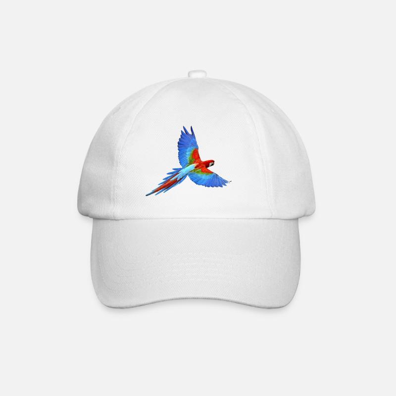 Papagei - Baseballkappe - Weiß/Weiß
