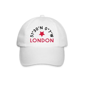 London - Baseballkappe - Weiß/Weiß - Vorne