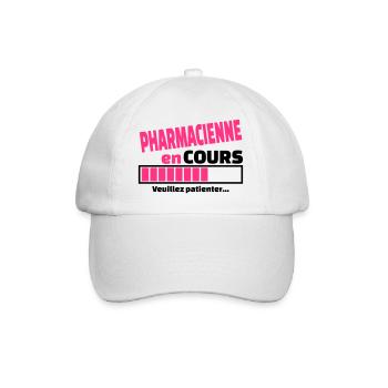 pharmacienne en cours - Casquette classique - blanc/blanc - Devant