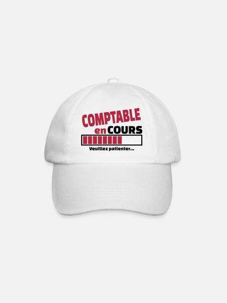 comptable en cours - Casquette classique - blanc/blanc