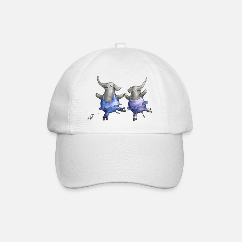 Roller skate elephant dance - Casquette classique - blanc/blanc
