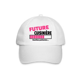 future cuisinière - Casquette classique - blanc/blanc - Devant