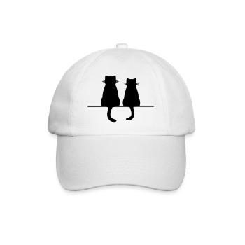 Cadeau d'amour d'amitié de chat de chats de chat - Casquette classique - blanc/blanc - Devant