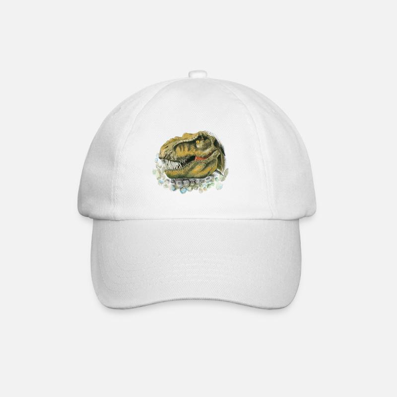 Dinosaurier - Baseballkappe - Weiß/Weiß