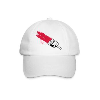 A brush with color - Baseball Cap - white/white - Front