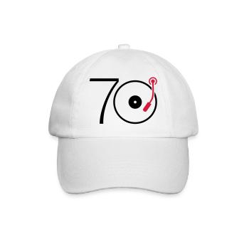 Musik der 70er - Baseballkappe - Weiß/Weiß - Vorne