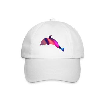 delfin pop-art delphin pink Delfin water Liquid ju - Baseballkappe - Weiß/Weiß - Vorne