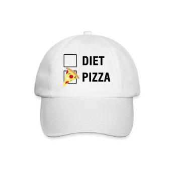 Pizza VS régime alimentaire Amoureux - Casquette classique - blanc/blanc - Devant