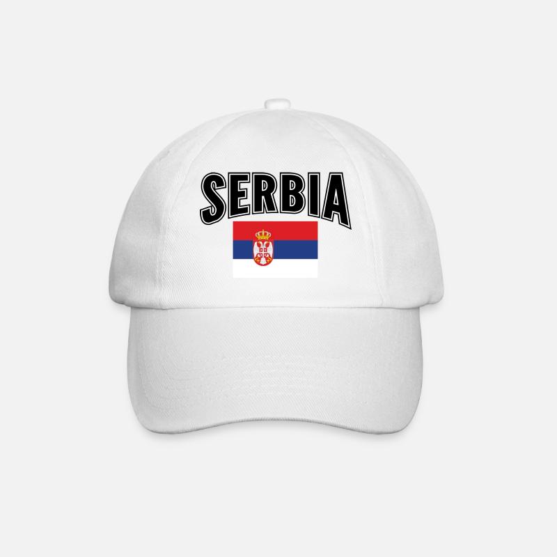 Serbie - Casquette classique - blanc/blanc