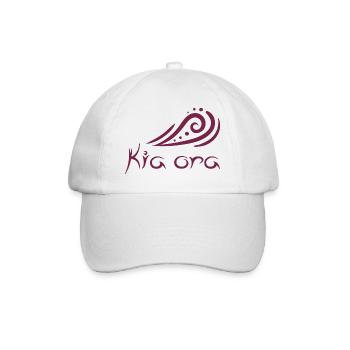 "Kia ora" waves design Maori Hello gift idea - Baseball Cap - white/white - Front