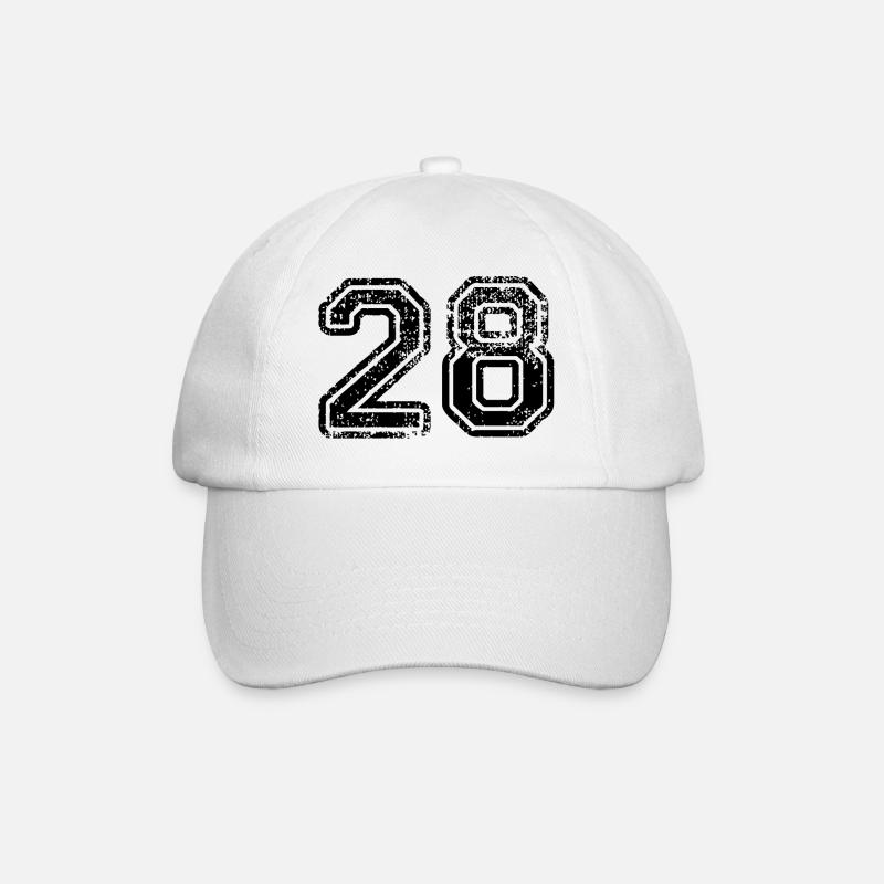 28 - Baseballkappe - Weiß/Weiß