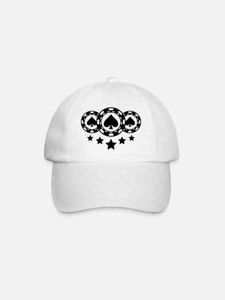 poker_chips_design - Baseballkappe - Weiß/Weiß