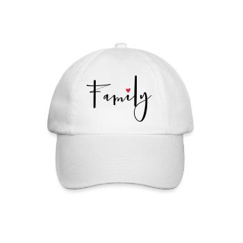 Family coeur amour de la communauté cadeau - Casquette classique - blanc/blanc - Devant
