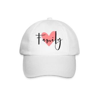 Family Herz Geschenkidee Eltern Kind Liebe - Baseballkappe - Weiß/Weiß - Vorne
