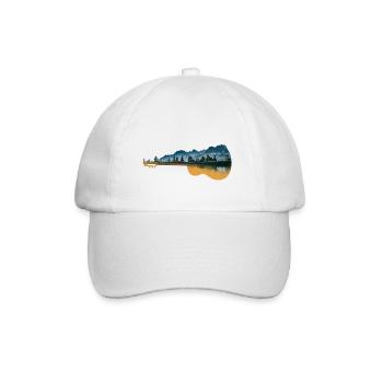 guitar/forest - Baseball Cap - white/white - Front