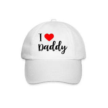 i love daddy - Baseballkappe - Weiß/Weiß - Vorne