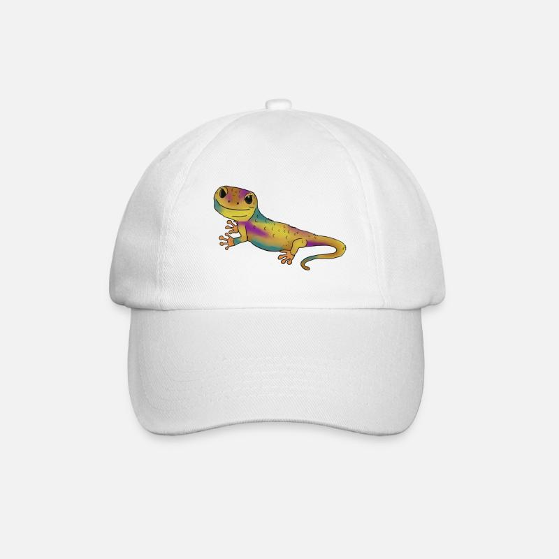 Geko - Baseballkappe - Weiß/Weiß