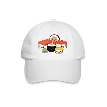happy Sushi Family - Baseballkappe - Weiß/Weiß - Vorne